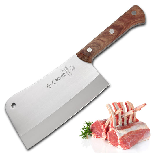 SHI BA ZI ZUO Cuchillo de carnicero resistente para cortar huesos, cuchillo de cocina resistente