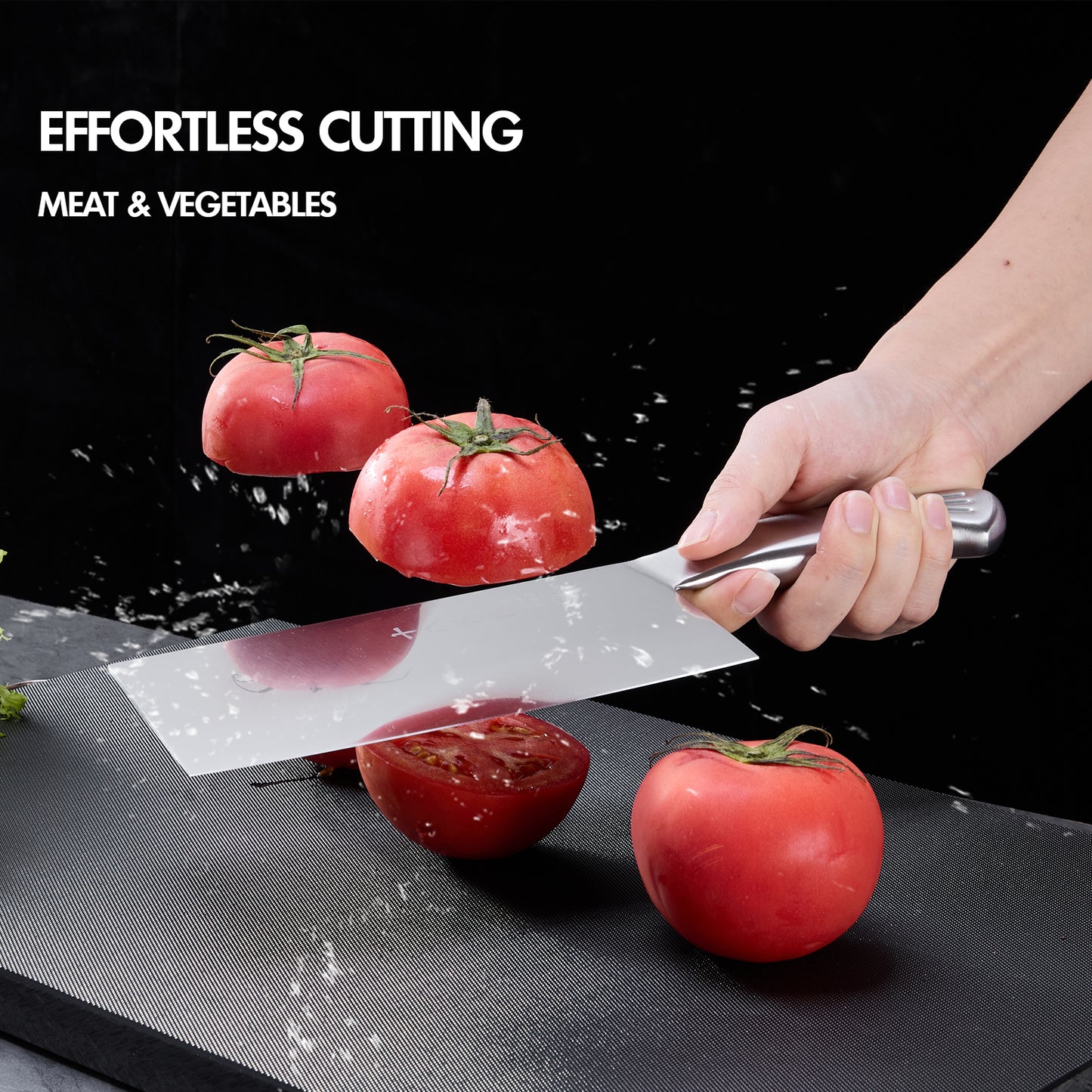 Kitchen knife set, butcher knife and fruit knife 2-piece set, professional chef's knife, kitchen knife, cleaver, forged vegetable knife, paring knife, wooden handle, gift box