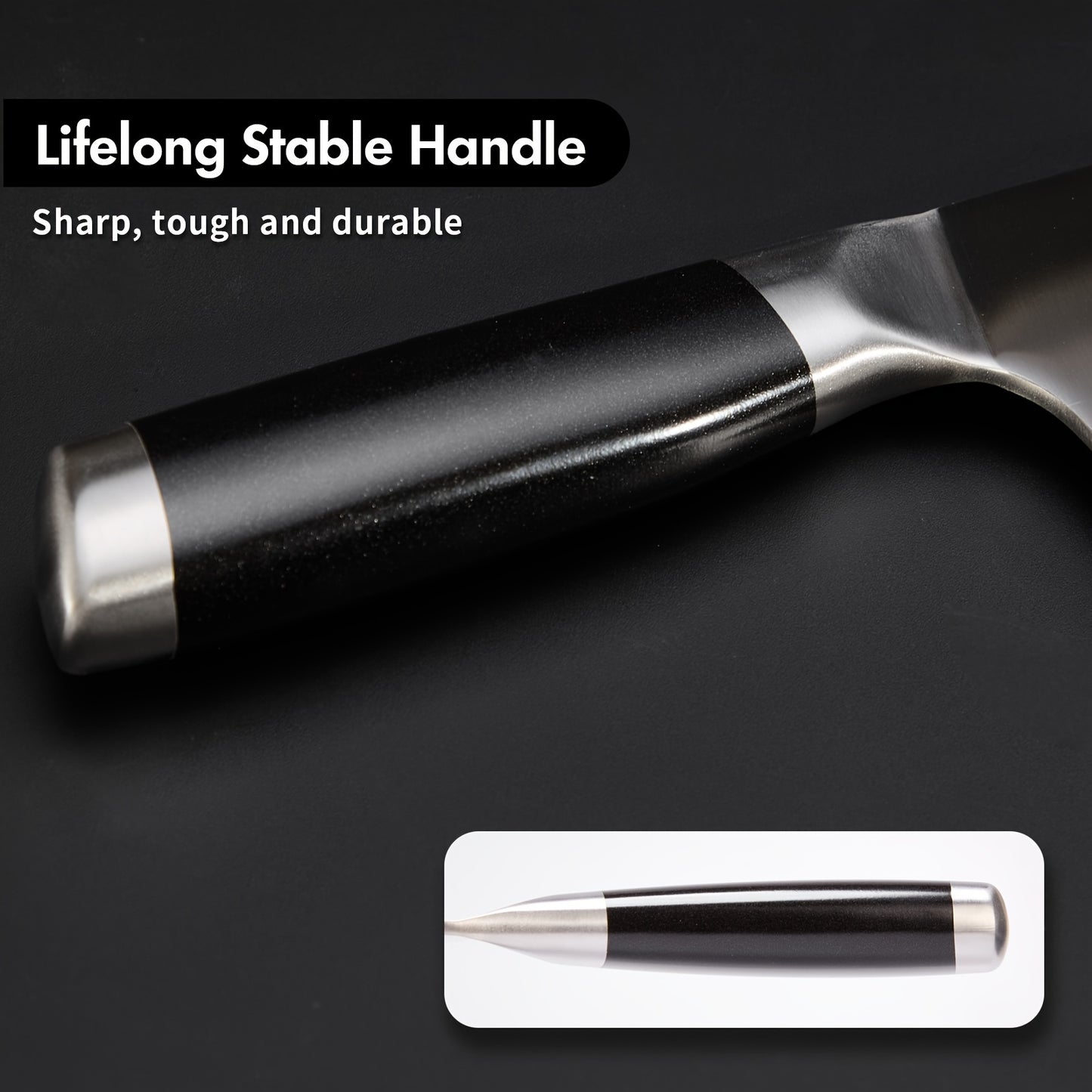 SHI BA ZI ZUO Chef's knife Kitchen knife High-quality stainless steel butcher knife Chinese cutting knife with full tang blade for cutting meat from bone